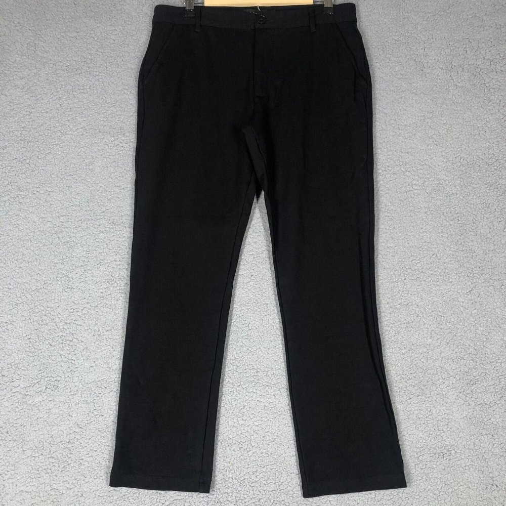 Betabrand Women's 32 x 28.5 Yoga Pants Black Straight Leg Stretch Career Comfort